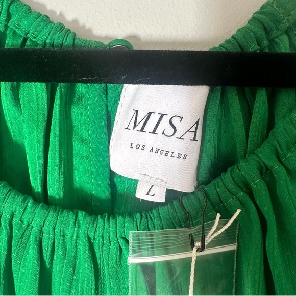 NWT Misa Los Angeles Saana Top Flowy High Neck Halter Vacation Getaway Sz Large - Picture 6 of 13